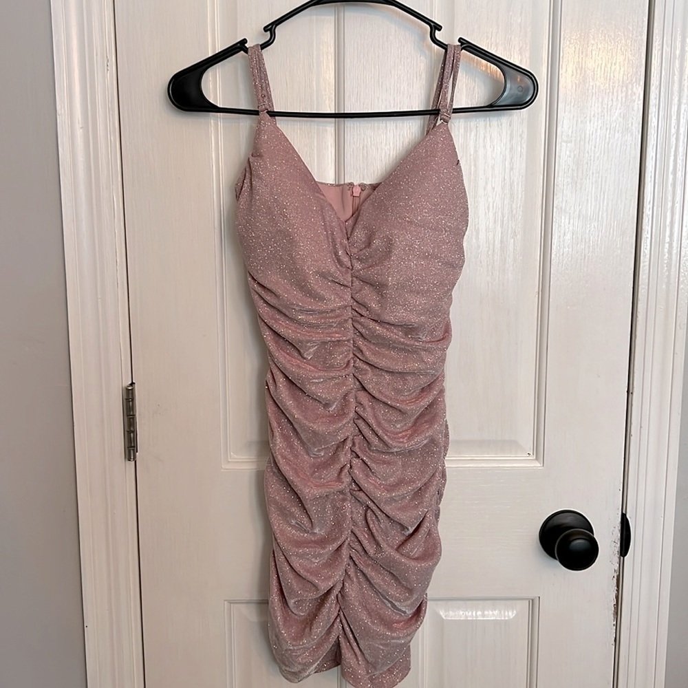 Jump Apparel pink Metallic dress